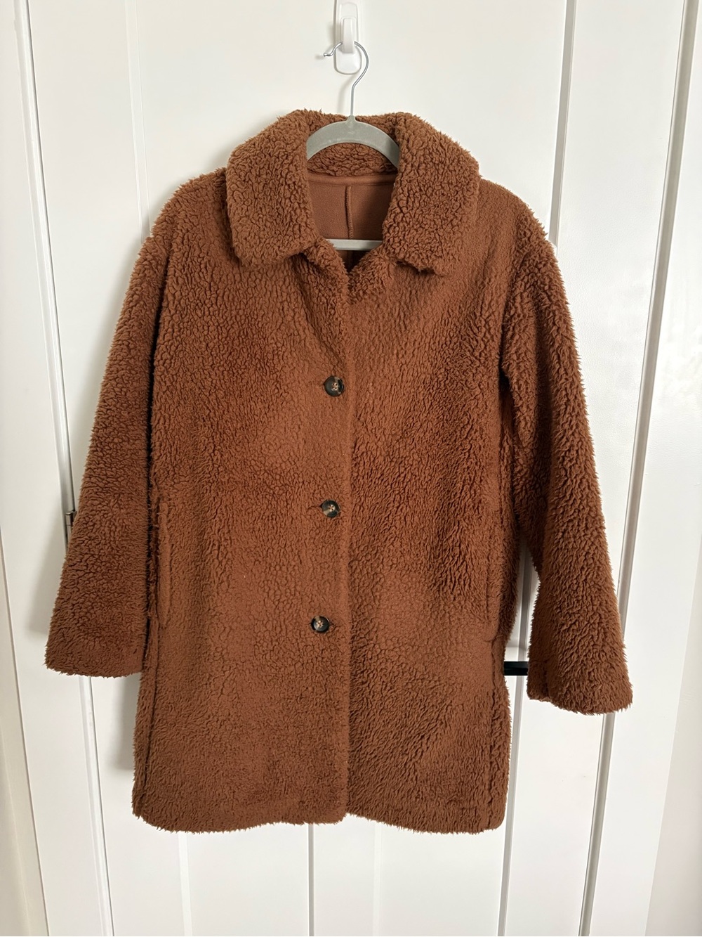 Uniqlo Women's Brown Teddy Faux Shearling Coat